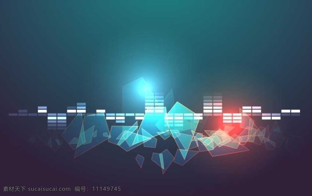 声波波纹背景 背景 波纹 曲线图 蓝色 闪光 黑色 声波 超声波 矢量素材 底纹边框 背景底纹