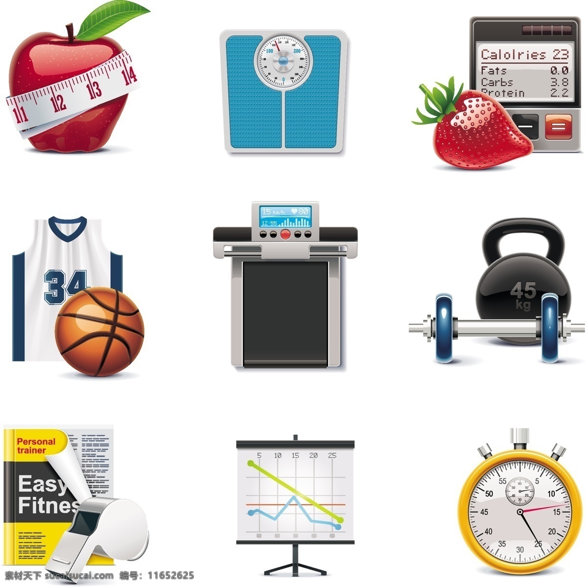 草莓 格式 篮球 米尺 秒表 跑步机 苹果 矢量素材 体育 图标 常见 矢量 二 关键字 球衣 哨子 运动 哑铃