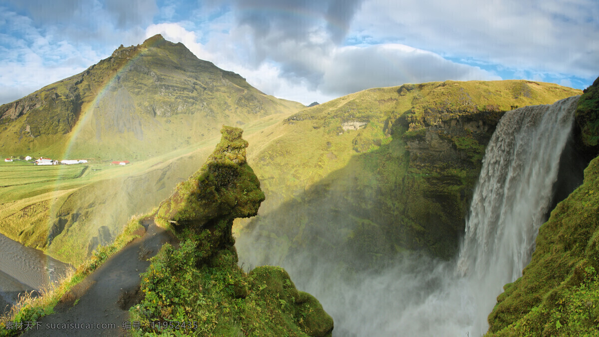 彩虹 瀑布 风景 风景摄影 美丽景色 美景 美丽风景 自然风光 山水风景 风景图片