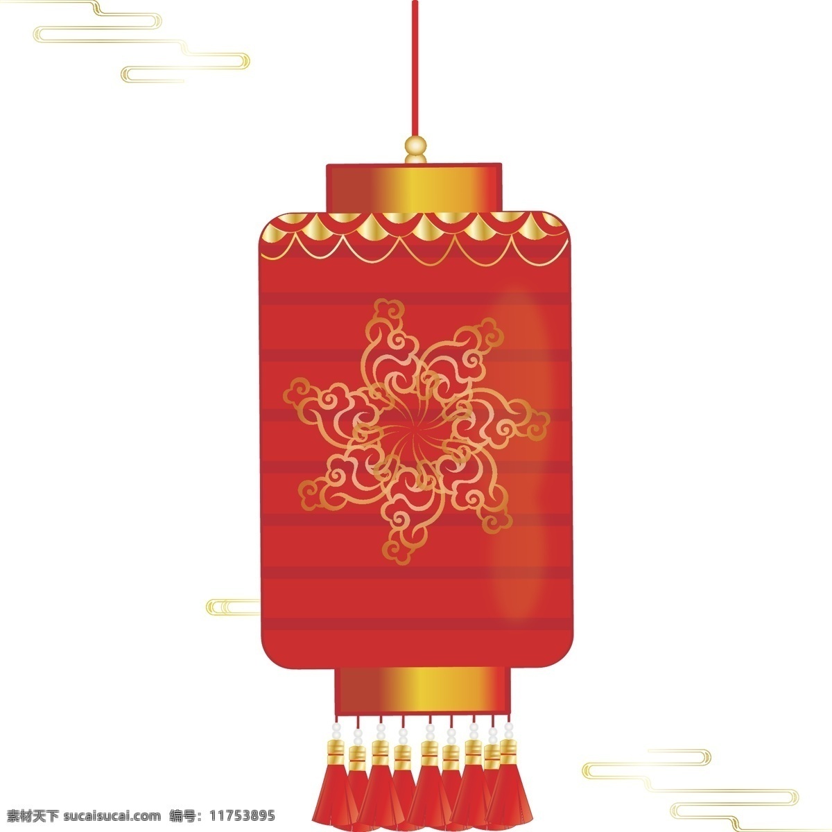 手绘 中国 风 简约 喜庆 节日 红灯笼 装饰 元素 中国风 灯笼