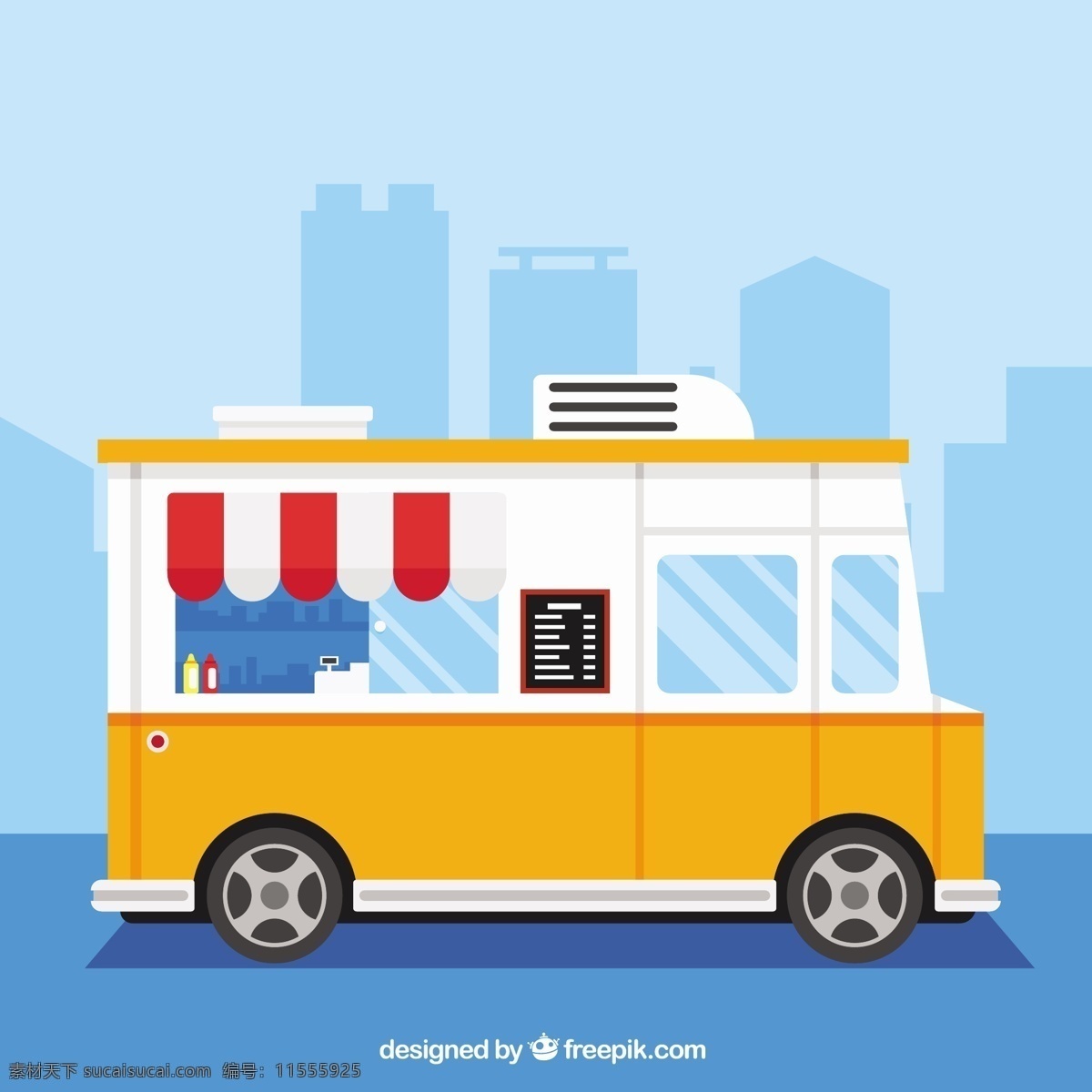 黄色 食物 卡车 食品 餐厅 运输 快餐 黄 运 快 青色 天蓝色