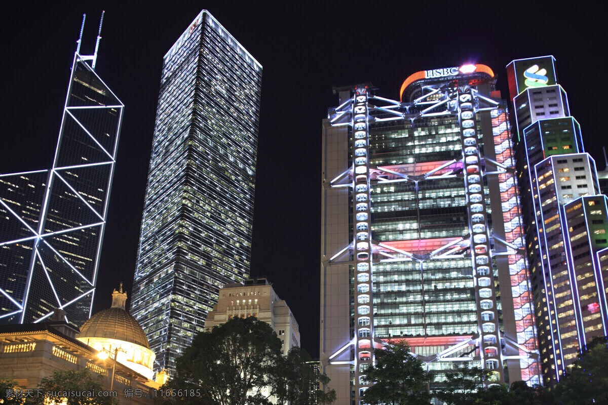 香港中环夜景 建筑 办公楼 城市 楼 建筑摄影 商务中心 大厦 楼宇 玻璃幕墙 建筑景观 自然景观