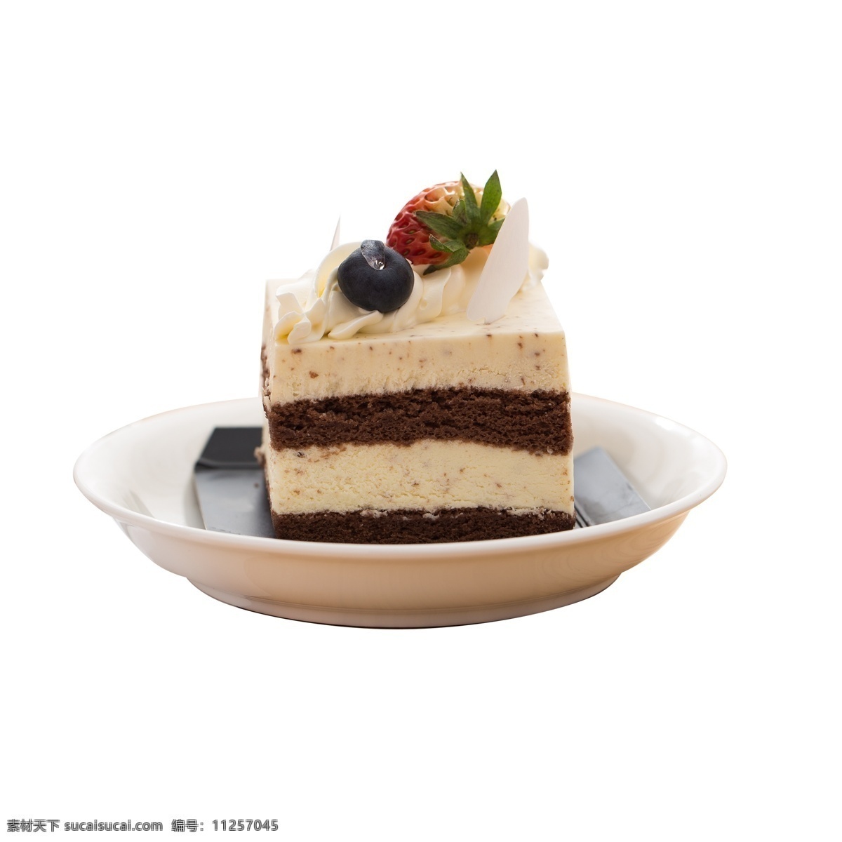灰色 蛋糕 食物 圆盘 元素 美味 味道 吃的 圆润 蓝莓 甜点 真实 西餐 层次 白色盘子 花纹