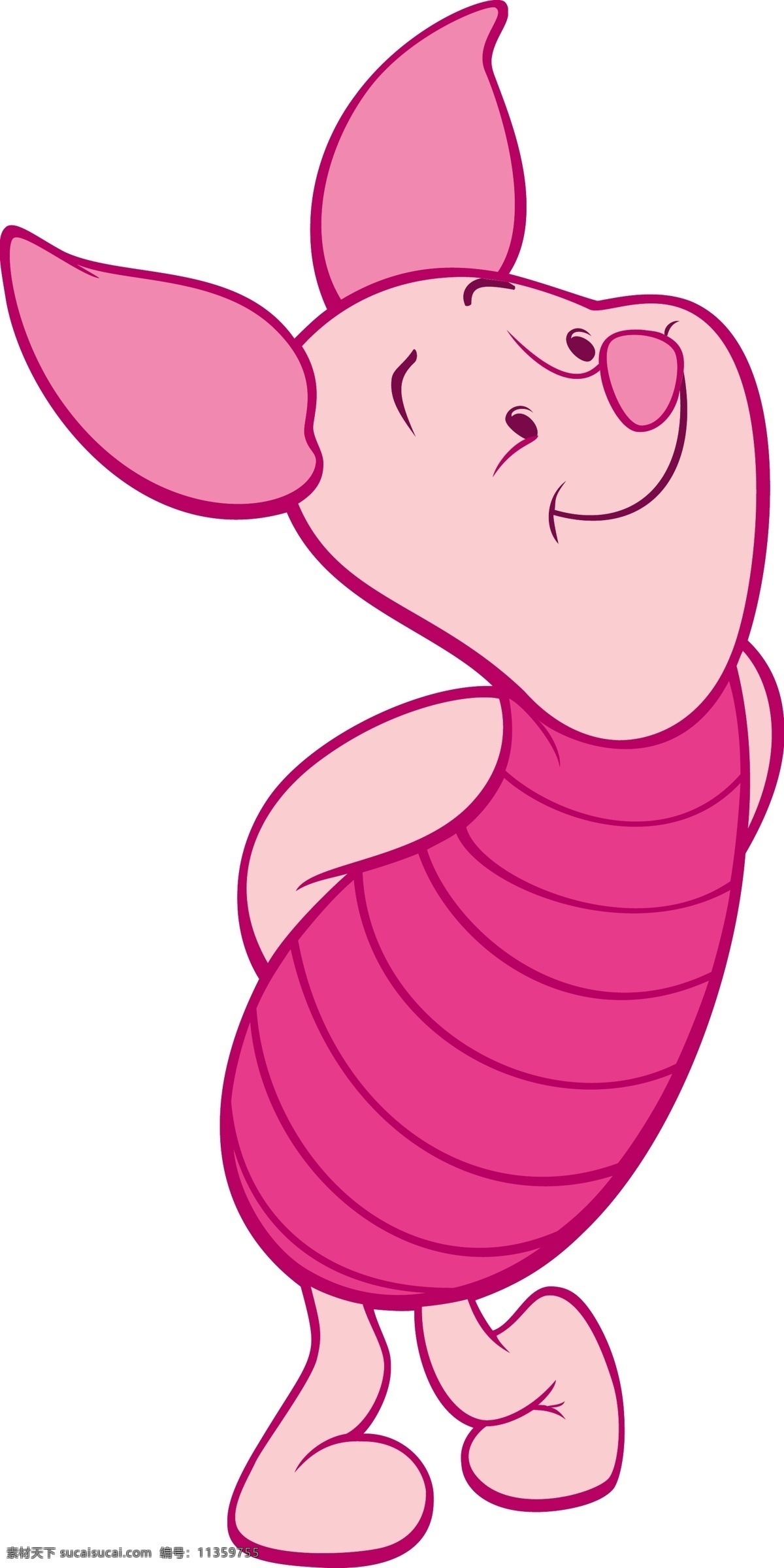 小熊维尼 生物世界 野生动物 piglet 矢量