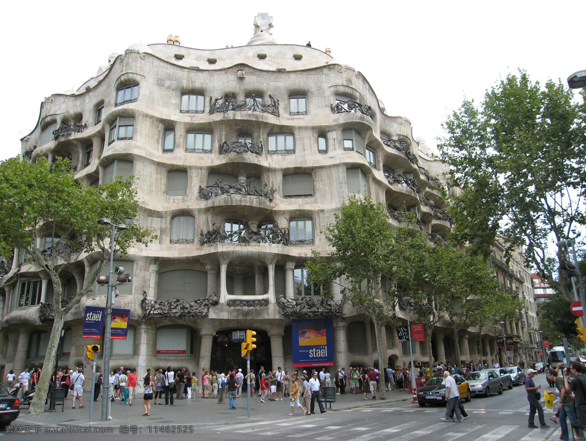 西班牙 超现实主义 建筑 巴塞罗那 大街 怪异 世界 著名 大师 高迪 经典建筑 设计艺术 旅游摄影 国外旅游 摄影图库