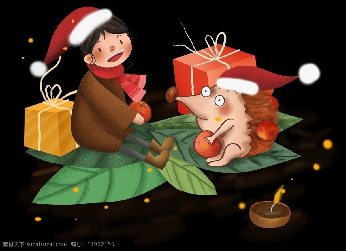 平安夜 送 苹果 刺猬 儿童 圣诞节 圣诞节礼盒 女孩 圣诞节礼物 商场活动 礼物 送苹果