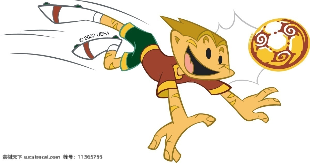 欧洲杯 2004 葡萄牙 激酶 官方 吉祥物 自由 标志 psd源文件 logo设计