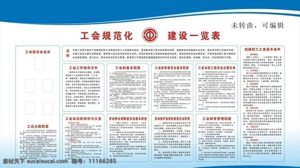 工会 规范化 建设 一览表 工会规范化 建设一览表 工会logo 工会主席职责 职责 职责牌 cdr设计