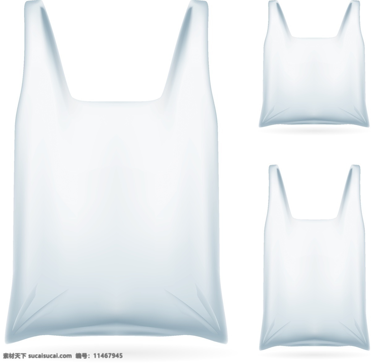 空白 透明 塑料袋 eps格式 购物袋 矢量图 透明袋 ai素材 包装设计