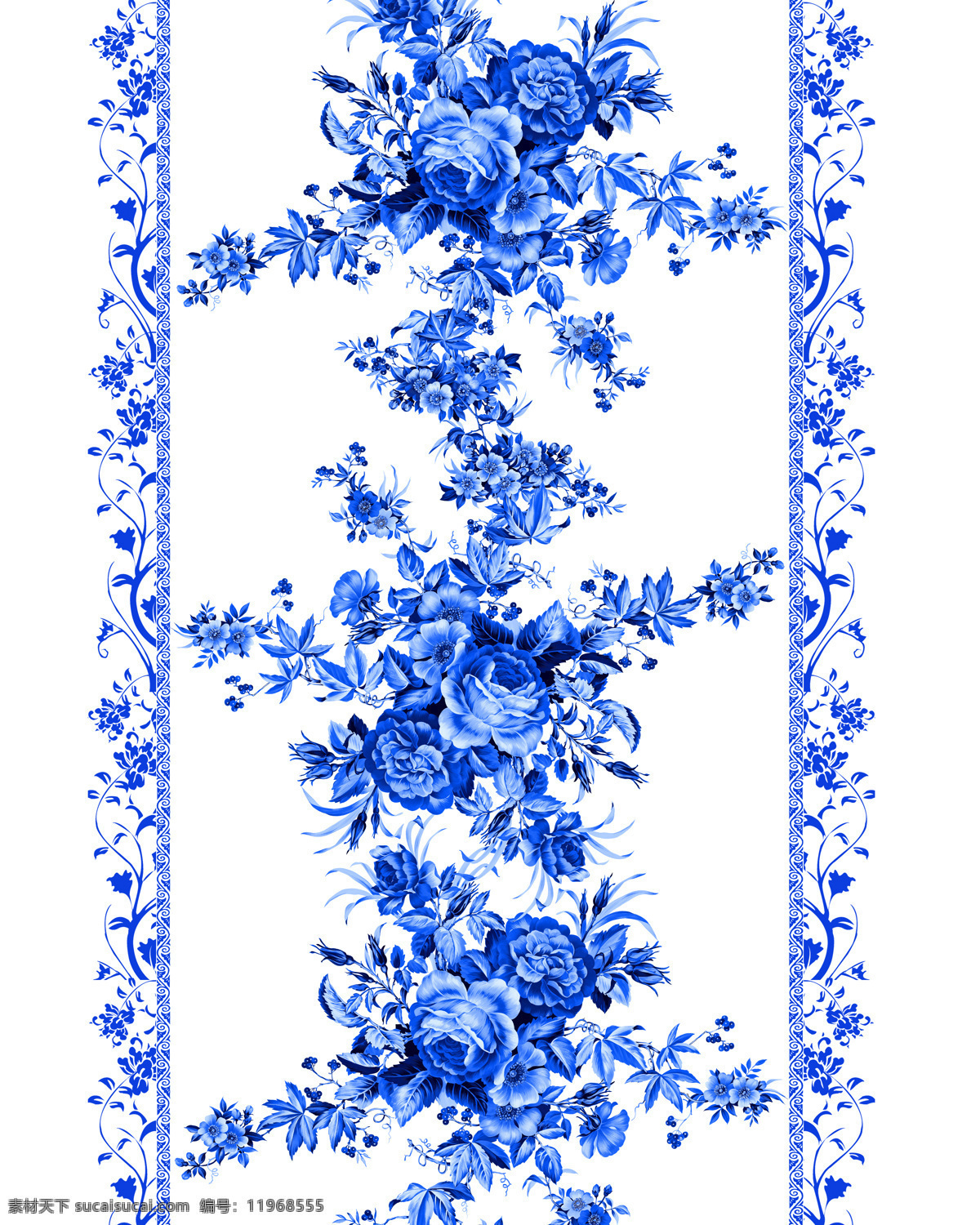 纯色 花朵 室内 移门 创意 画 移门画 素色 蓝色 效果图