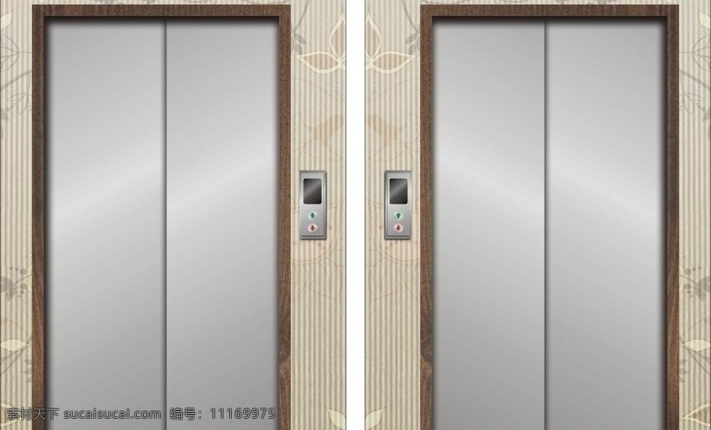 电梯门 电梯口 电梯 楼体 门口 拉丝 金属 门 分层
