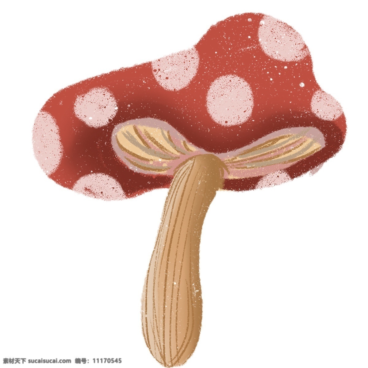 蘑菇 装饰 图案 手绘 卡通 彩色 水彩 创意 绘画元素 现代 简约