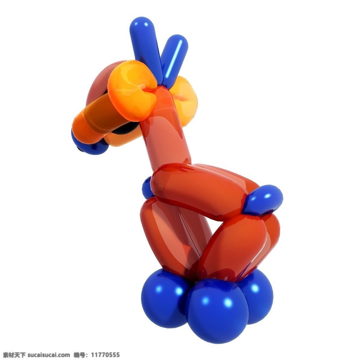 小鹿 气球 图 动物 造型 儿童节 玩具 仿真 质感 精致 套图
