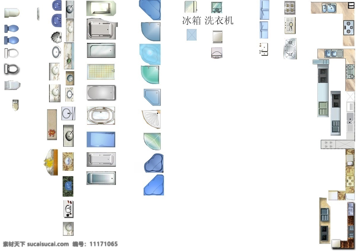 厨卫全集 最全 厨卫 平面 规划合理 平面布局图锦 功能强大 尺寸齐全 家具模型 家居 家庭 户型 分层 源文件