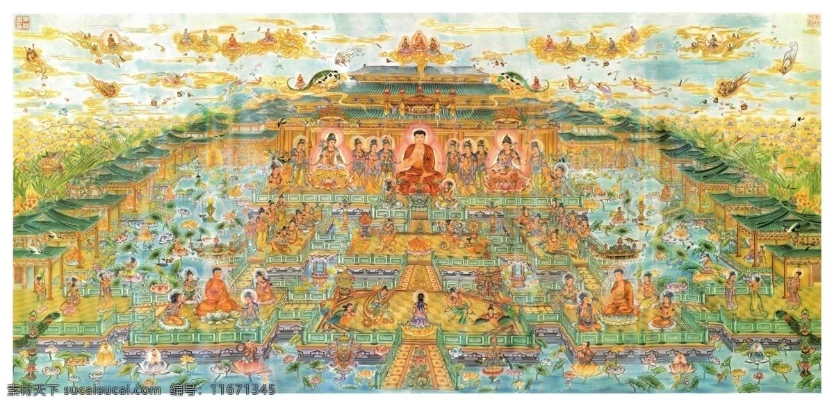 宗教 佛像 扫描图 万佛 佛殿 合层 随心 文化艺术 宗教信仰