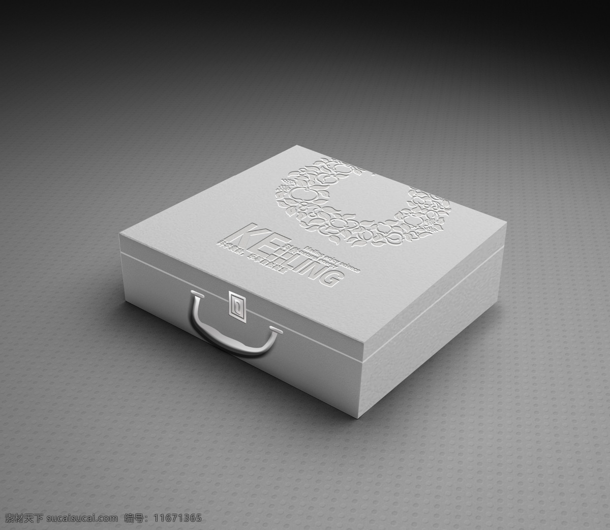 高档 包装盒 效果图 压印 立体效果 花纹 包装设计