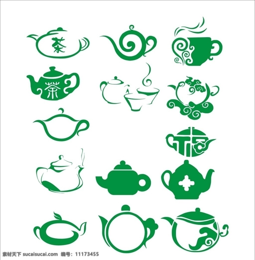 矢量茶壶 品茶 茶道 茶 茶文化 中国文化 中国风 茶杯 水墨画 茶画册