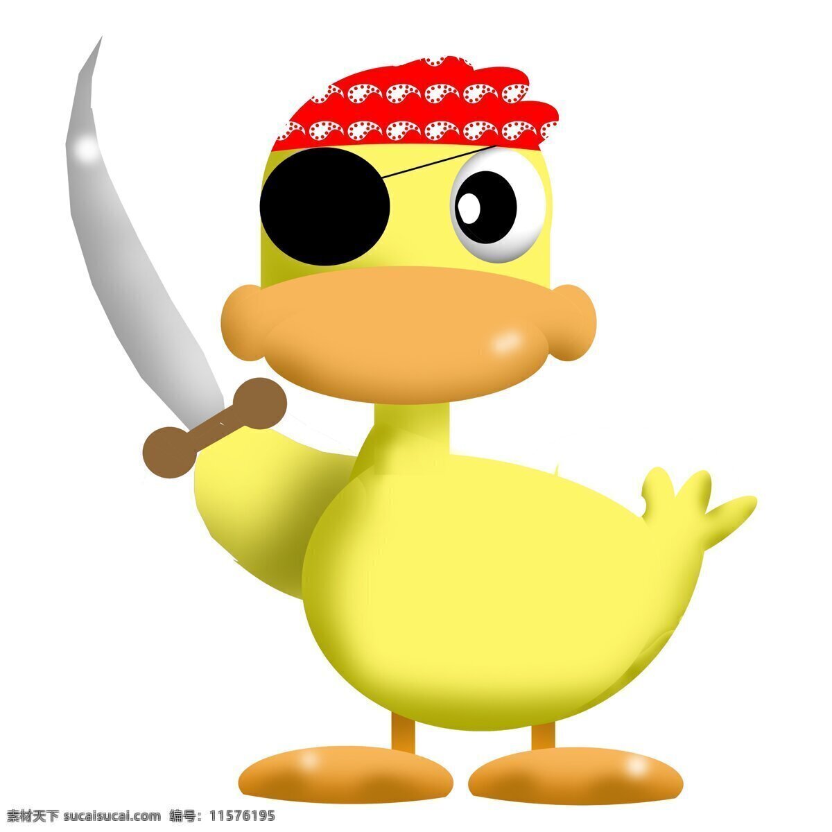 鸭子 刀 动漫动画 可爱 玩具 鸭子设计素材 鸭子模板下载 黄鸭子 打劫 劫匪 一只眼 psd源文件