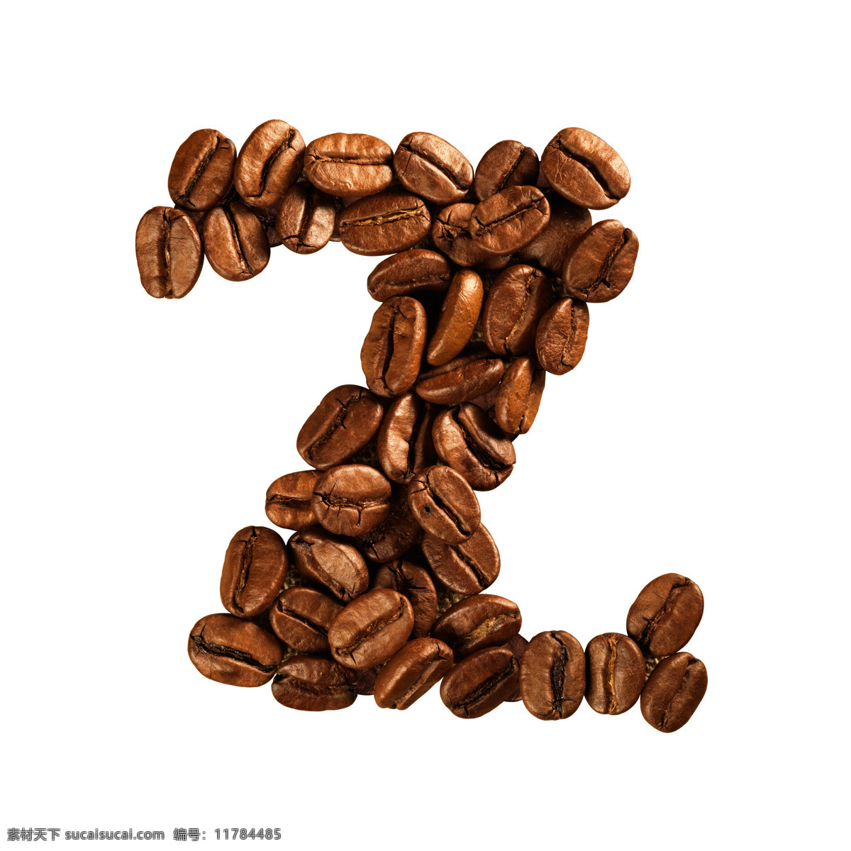 咖啡豆 组成 字母 z 咖啡 文字 艺术字体 书画文字 文化艺术 白色