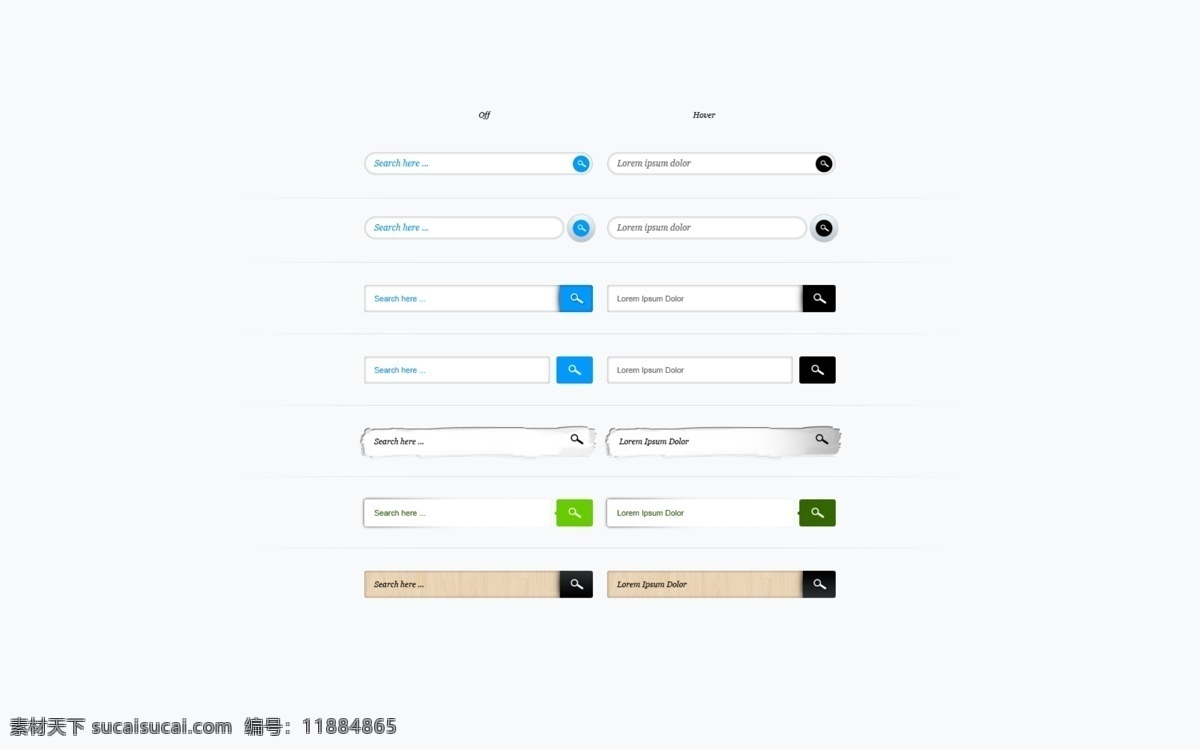 款 搜索 框 模板 矢量图 psd格式搜 索框 网页素材 网页模板