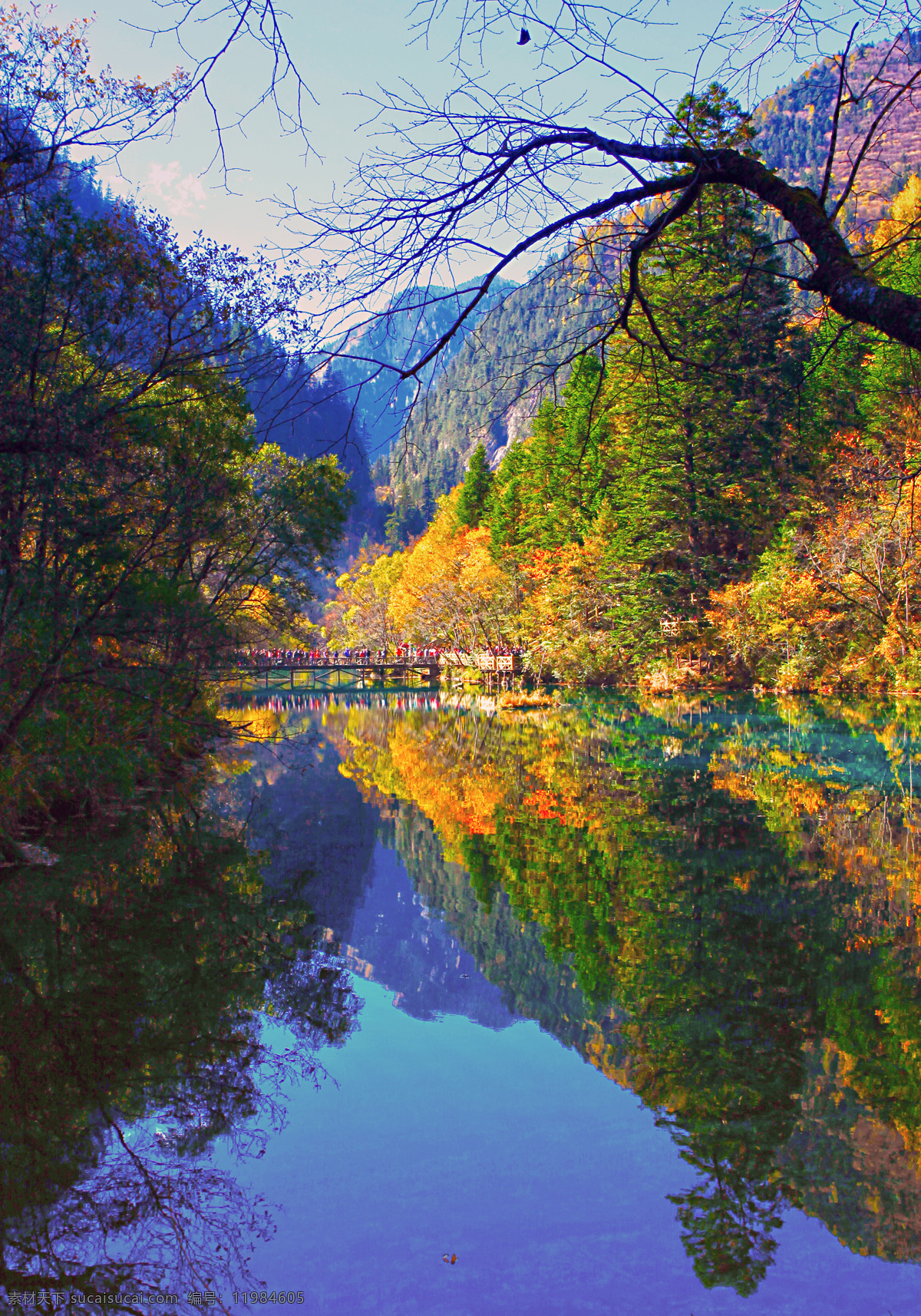 九寨秋景 九寨 秋景 瀑布 九寨沟 风景 秋色 自然风景 旅游摄影