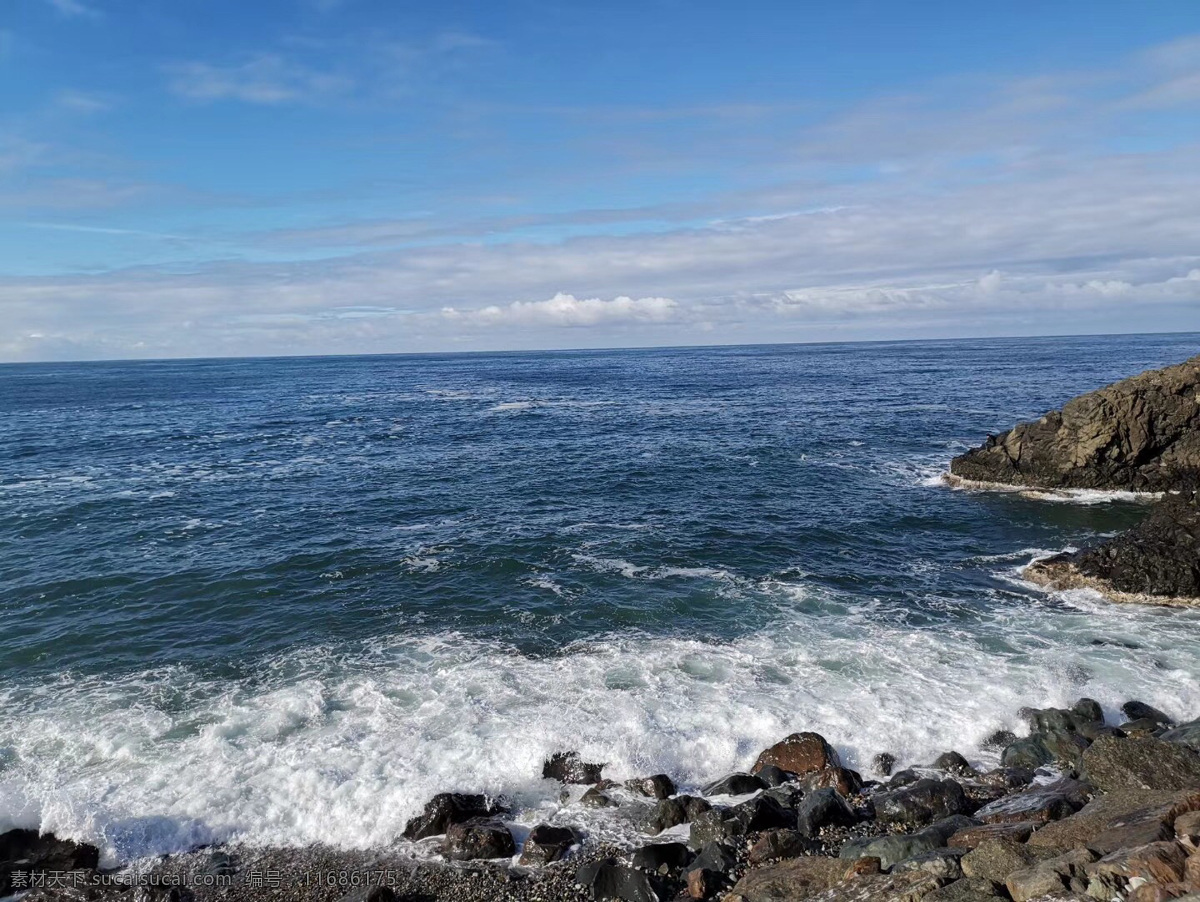 大海 海浪 海水 蓝天 白云 自然景观 自然风景