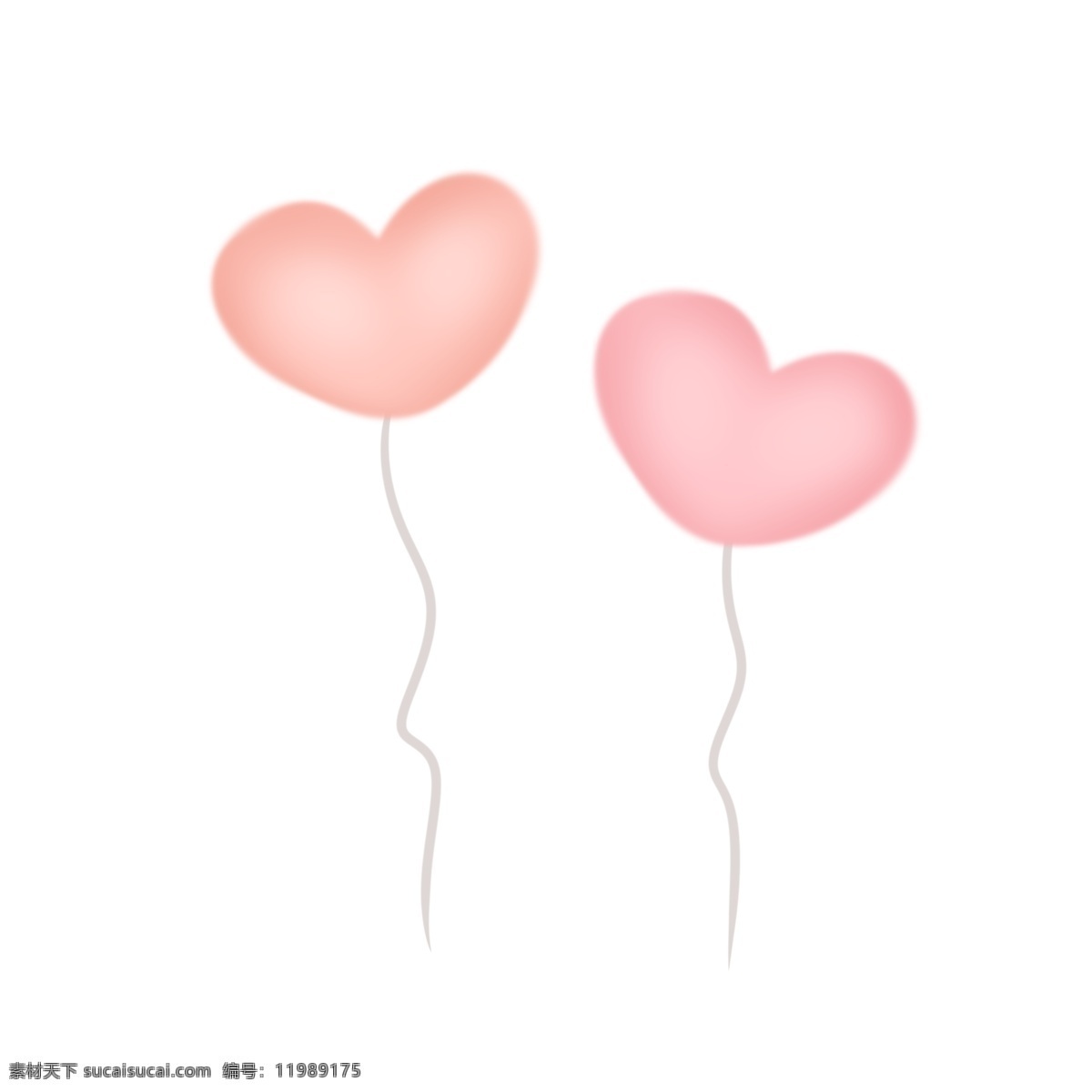 粉色 爱心 气球 卡通 可爱 庆祝 免抠