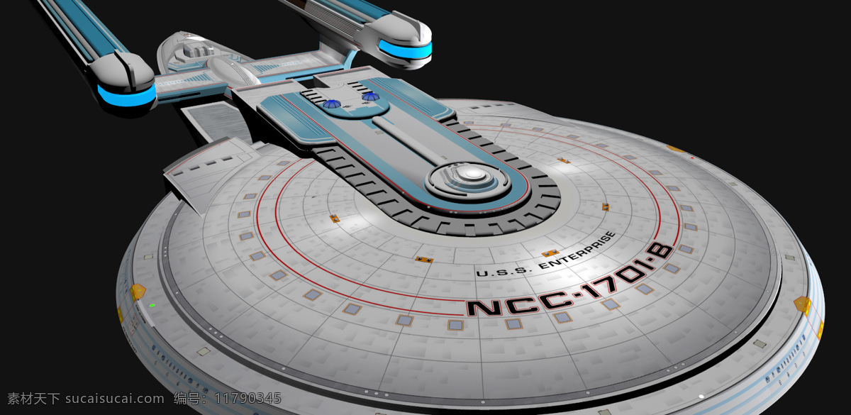 企业 号 航空母舰 ncc 船 空间 旅行 明星 扭曲 3d模型素材 建筑模型