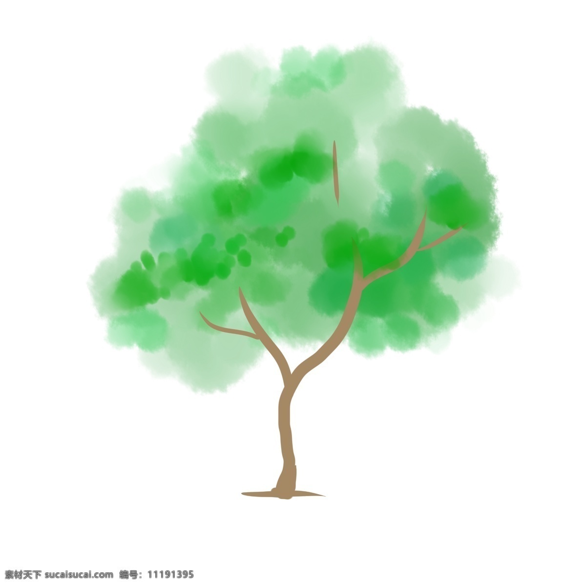 矢量图 成长 大树 成长大树 绿色 环保 夏季 树荫 清新