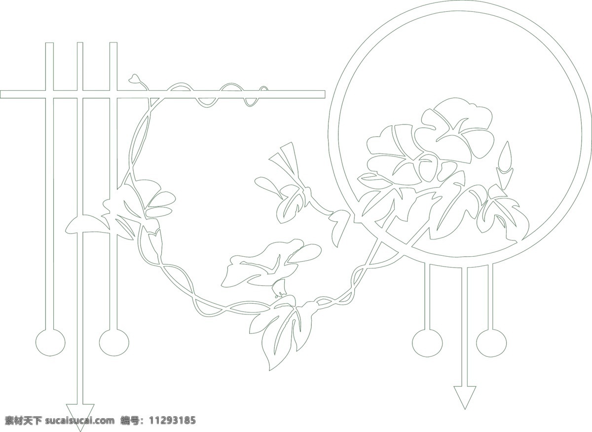 古典 花 背景墙花纹 古典花 花朵图案 环境设计 牵牛花 室内设计 矢量 硅藻泥图案 家居装饰素材