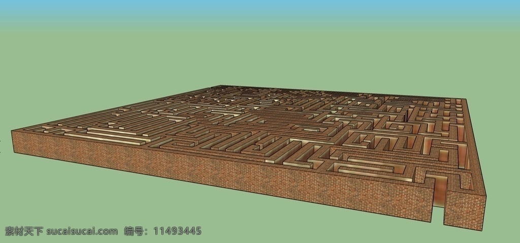 3d 迷宫 效果图 sketchup 模型 3d效果 3d设计 3d作品 max