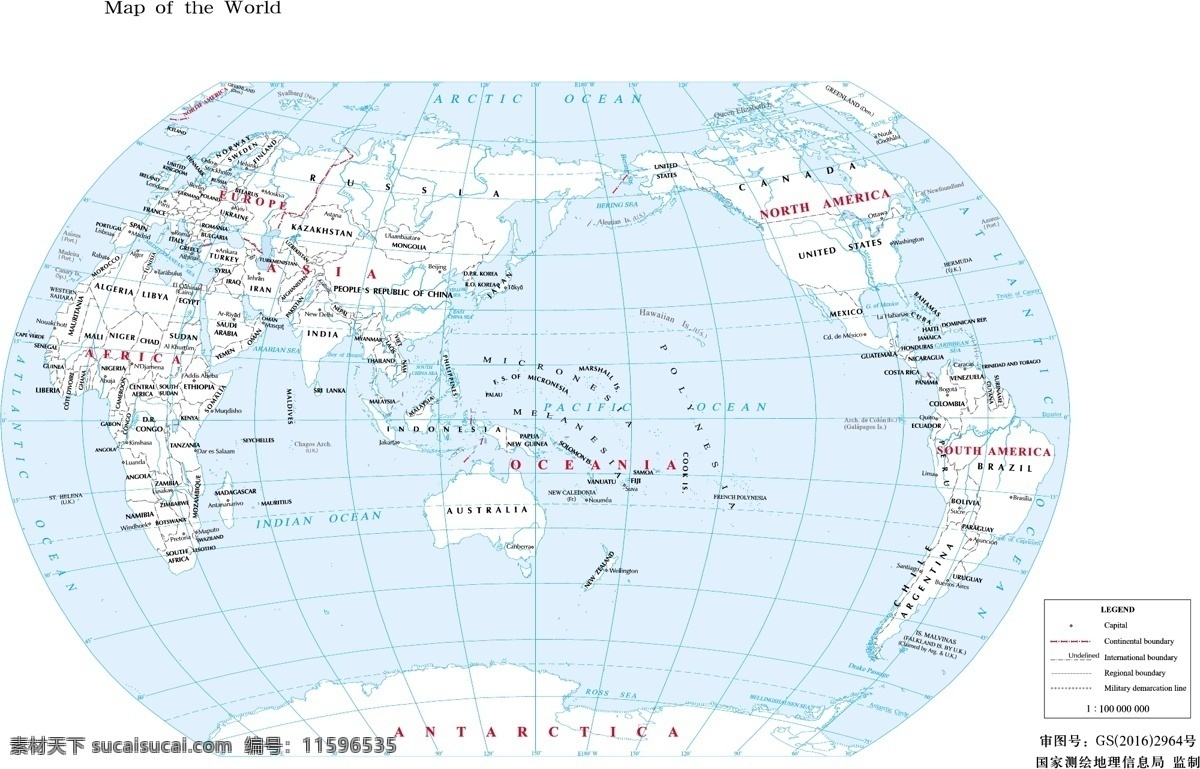 世界地图 亿 英语 版 矢量世界地图 地图 标准世界地图 标准地图 英语版地图 英语世界地图