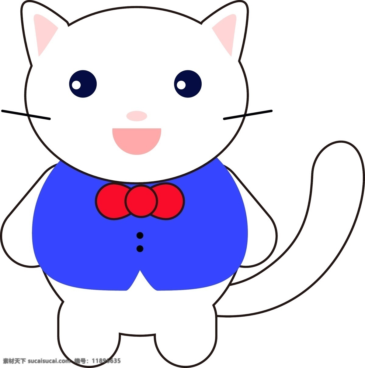 卡通 可爱 猫咪 矢量 原创 小猫 插图矢量 动物素材 猫