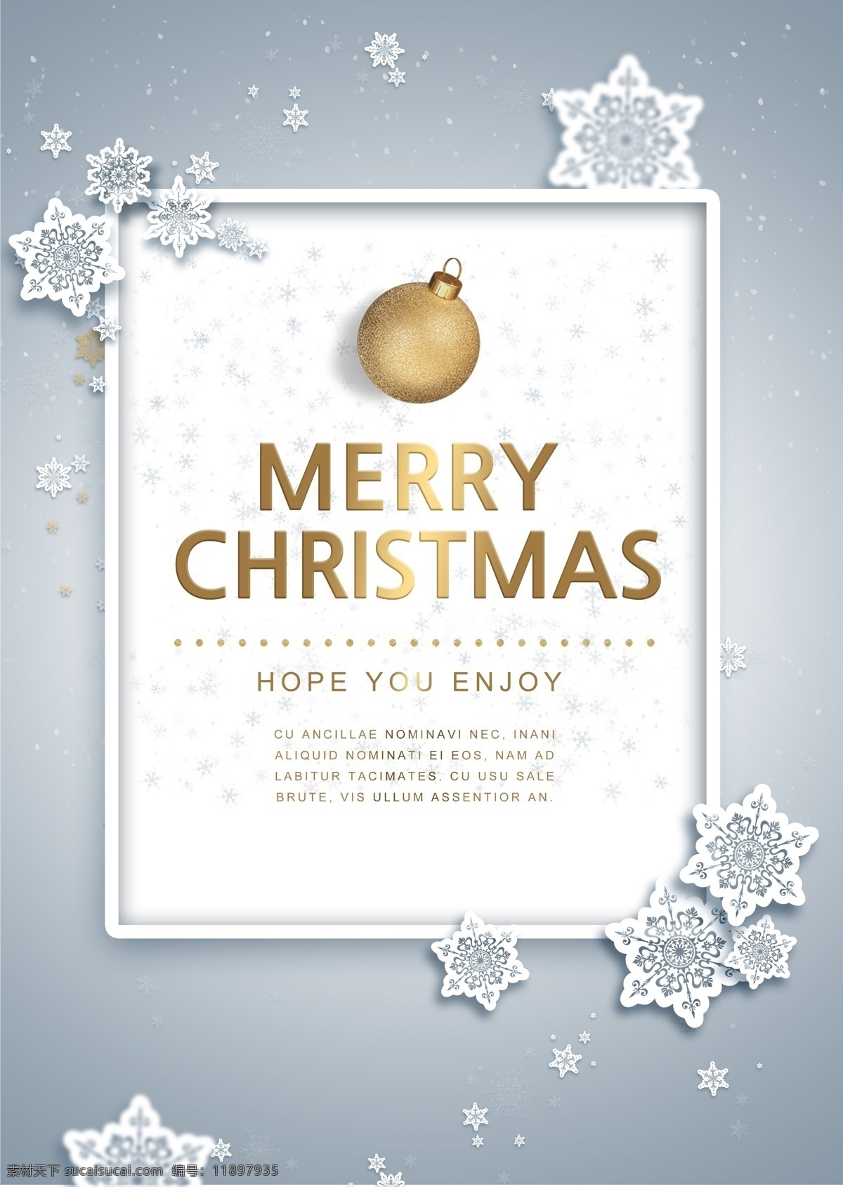 浪漫 蓝色 雪花 金色 字体 信 邀请 海报 希腊希腊 圣诞快乐 圣诞节海报