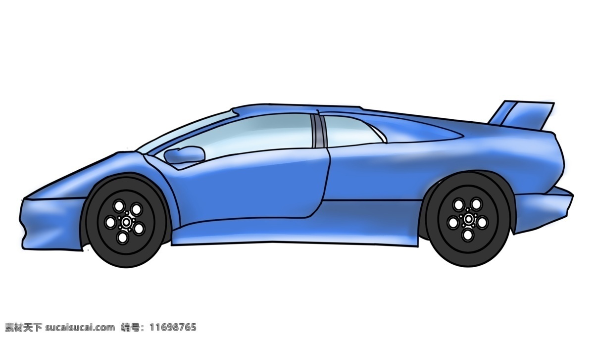 蓝色 汽车装饰 插画 蓝色的汽车 漂亮的汽车 创意汽车 立体汽车 载客汽车 汽车插画
