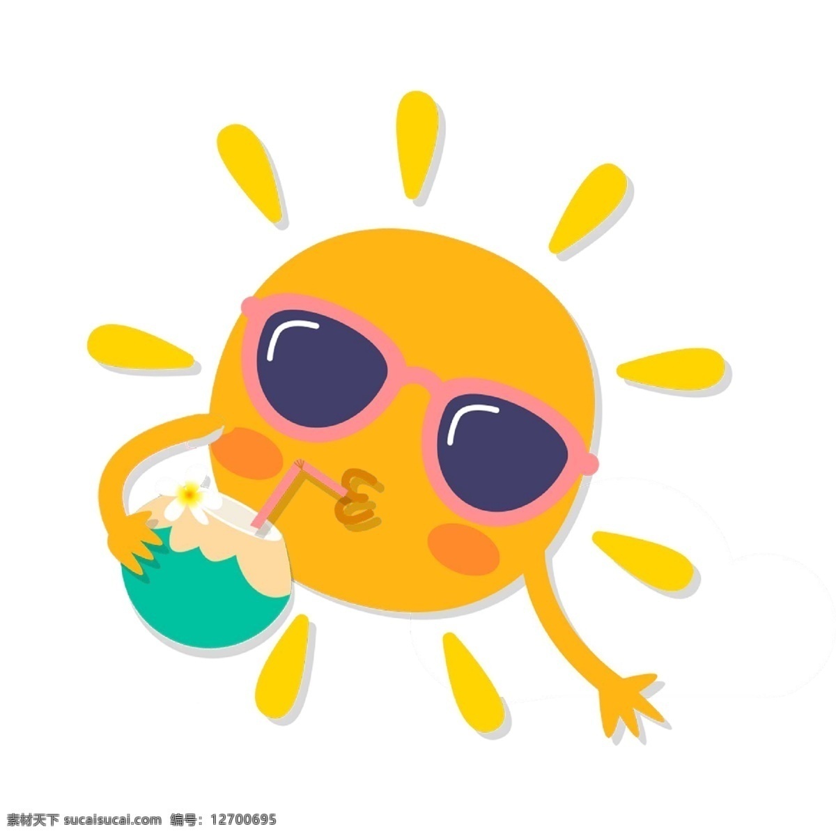 太阳素材 卡通太阳 太阳简笔画 手绘太阳