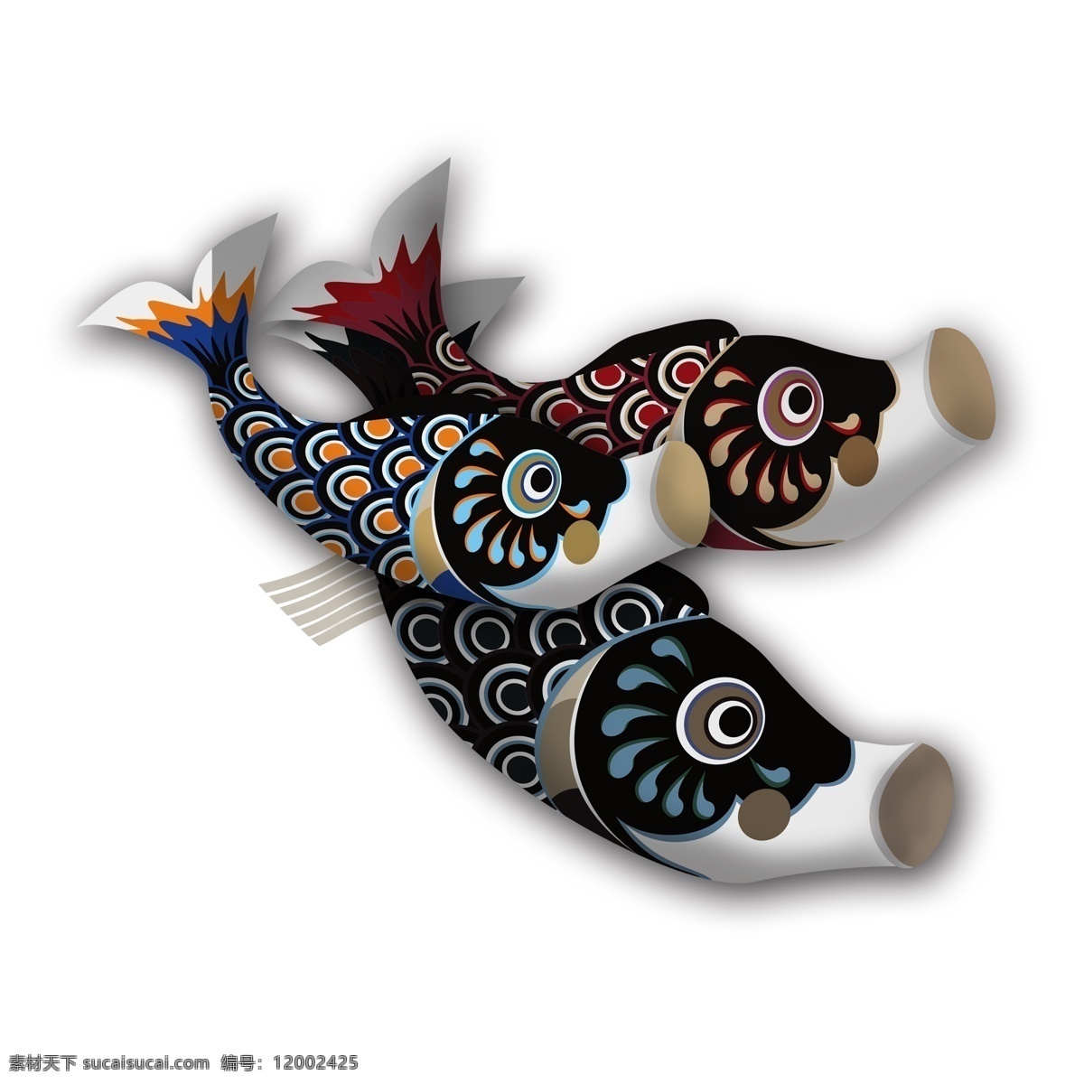 手绘 可爱 日本 鱼 元素 日本鱼 动物 png元素 免抠元素 透明素材