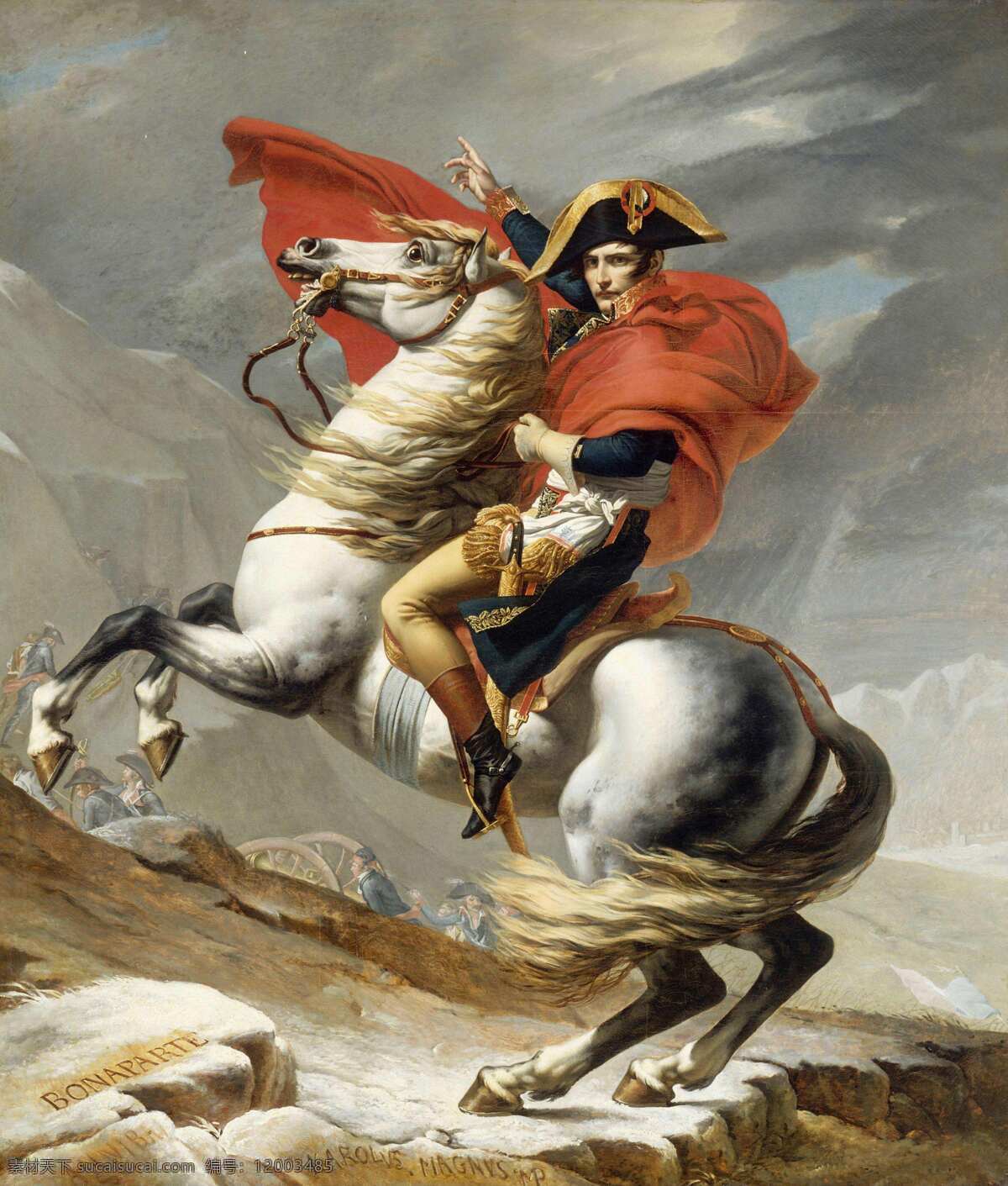 拿破仑 油画 骑马 打仗 战争