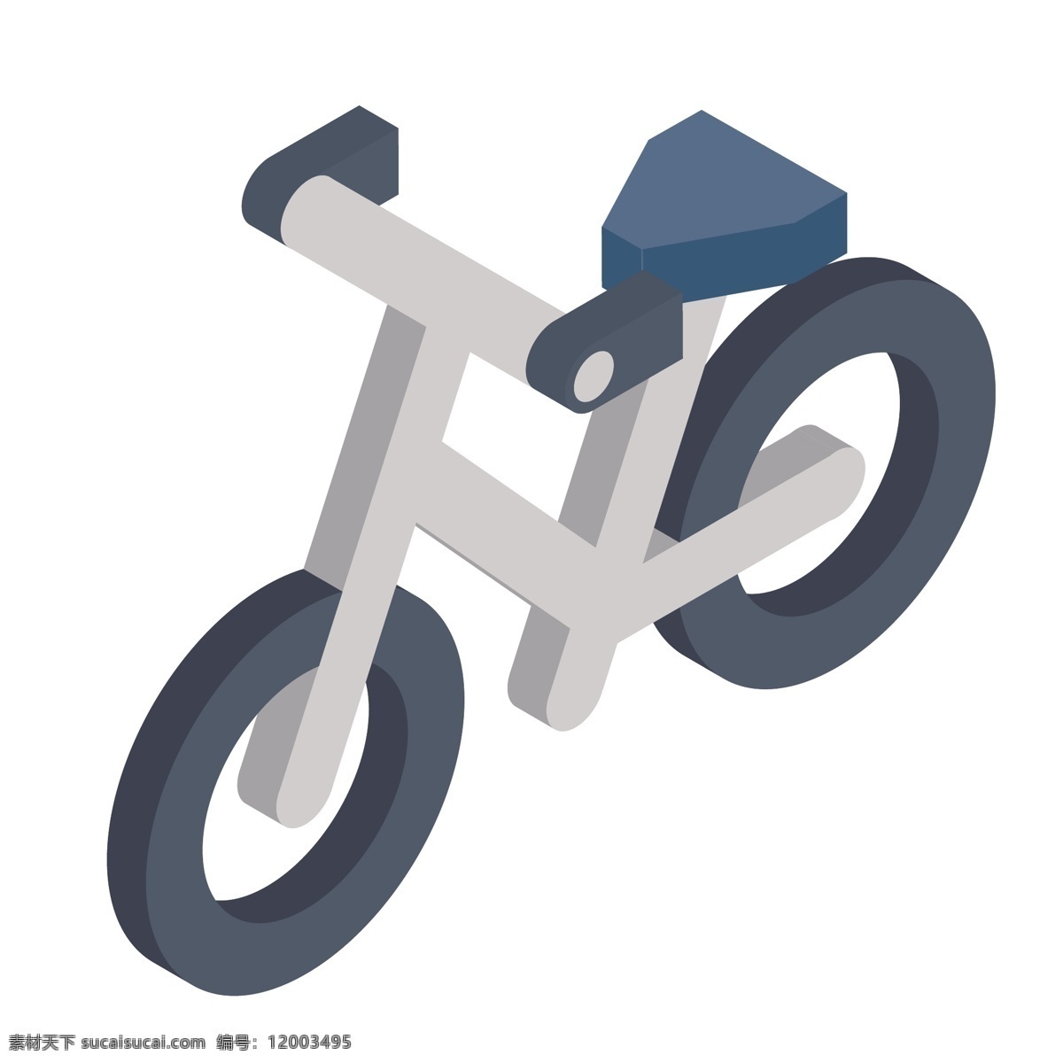 简约 立体 自行车 插画 卡通 彩色 小清新 创意 矢量 商务 科技 办公 元素 现代 装饰 图案