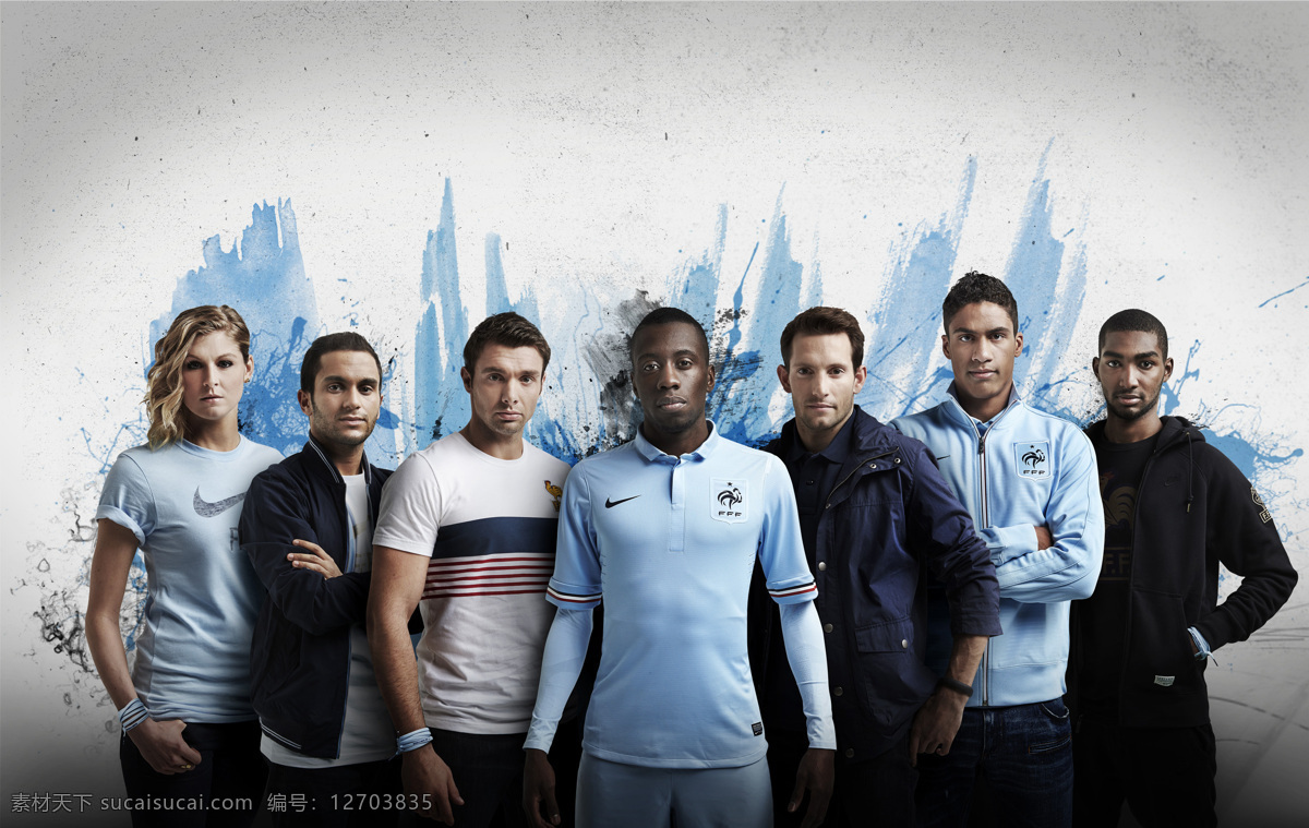 nike 广告宣传 平面广告 人物图库 职业人物 足球 系列 平面 法国国家队 矢量图 日常生活