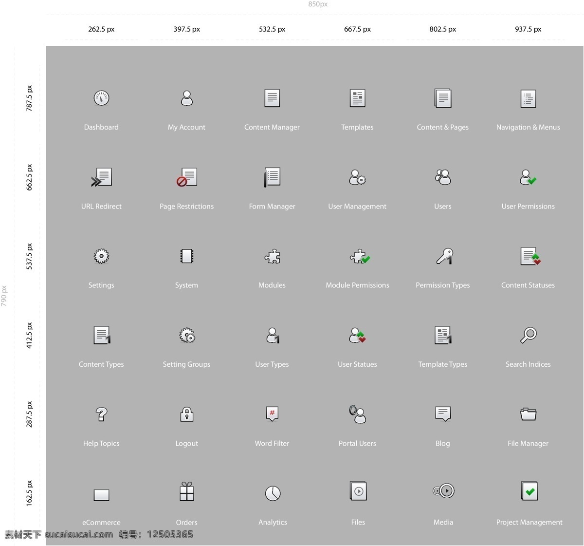 36简内容管理图标psd素材图片下载-素材编号12505365-素材天下图库