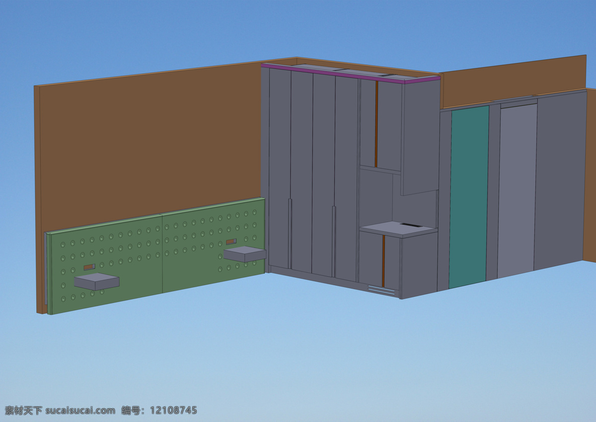 酒店 客房 家具 家居 建筑 室内设计 3d模型素材 建筑模型