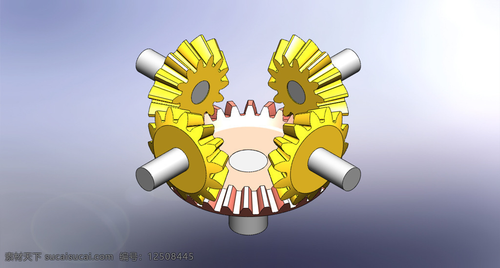 锥齿轮 机械设计 汽车 3d模型素材 其他3d模型