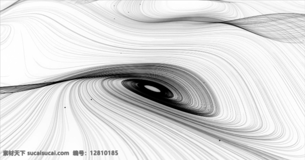 波浪 般 运动 黑 白色 粒子 卷曲 线条 宇宙空间 抽象 未来派 黑白 mov 视频 影视特效 多媒体 影视编辑 影视特效素材