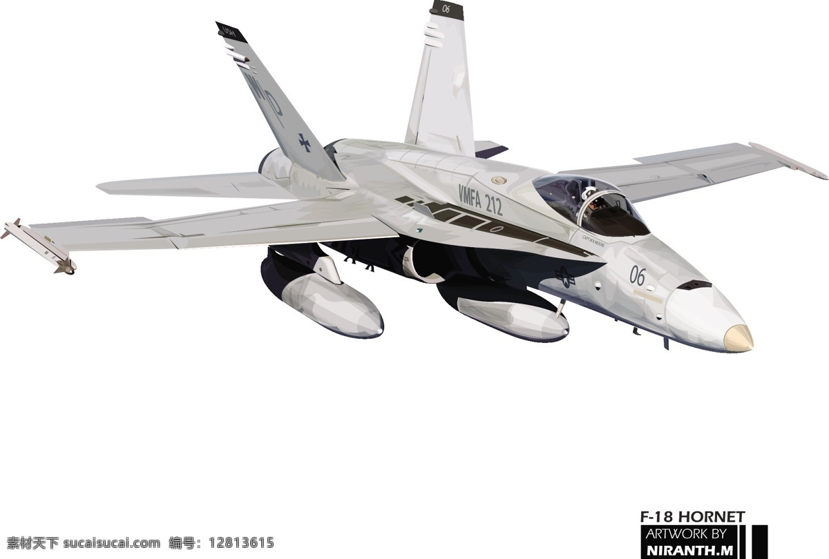 飞机模型 矢量图 飞机 战斗机 其他矢量图