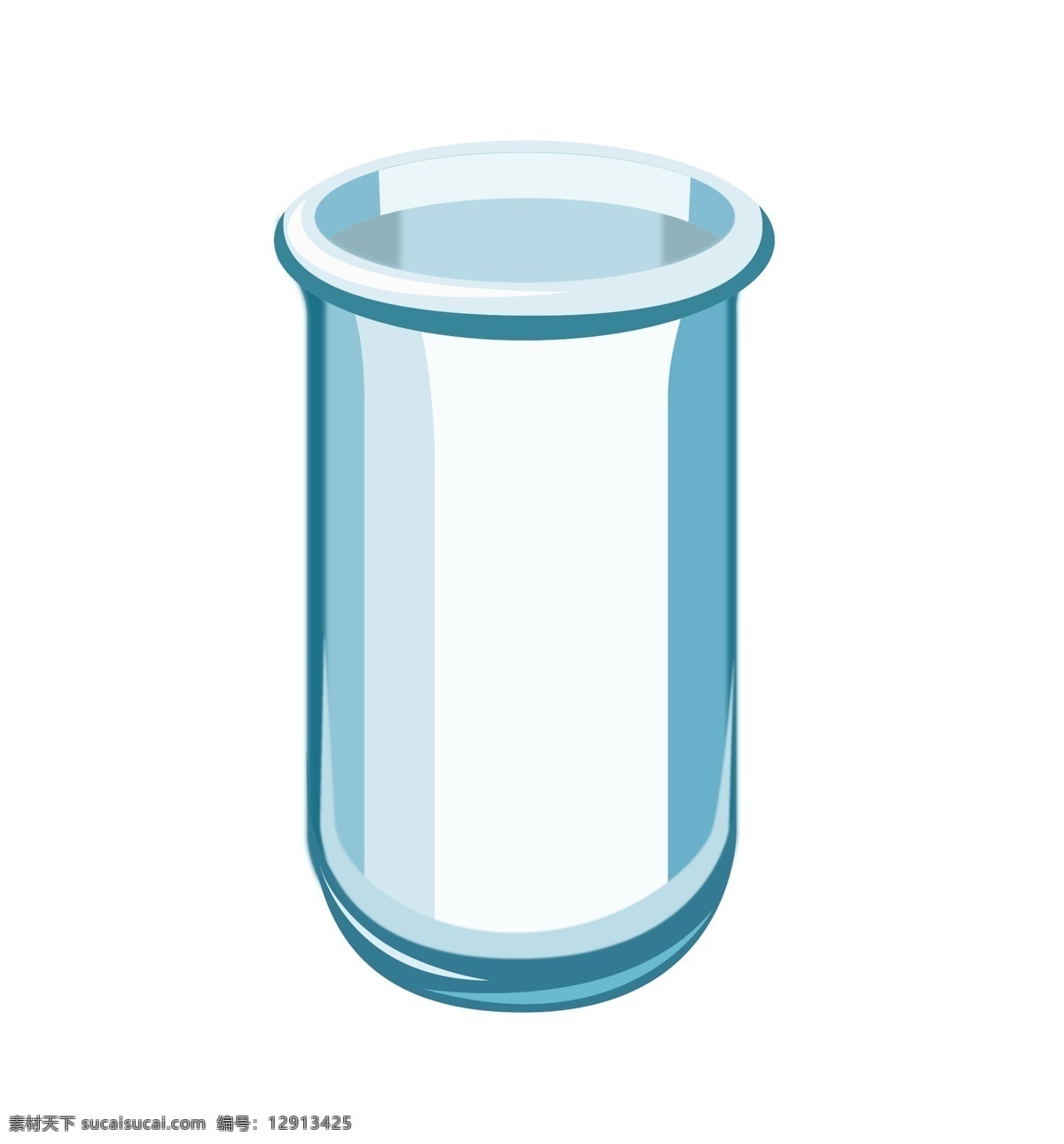 蓝色 烧杯 卡通 插画 烧杯插画 卡通烧杯插画 蓝色的烧杯 实验用品 化学用品插画 精美的烧杯