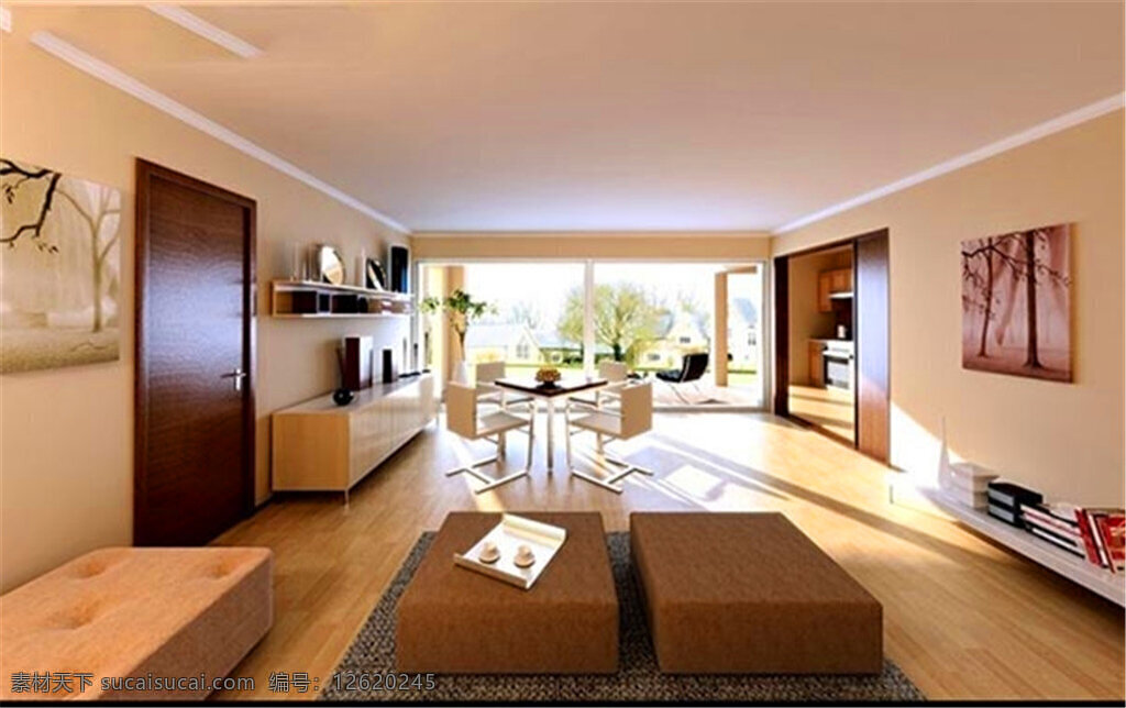 宽敞 阳光 3d 客厅 模型 家居 家居生活 室内设计 装修 室内 家具 装修设计 环境设计 效果图 max 背景墙 落地窗