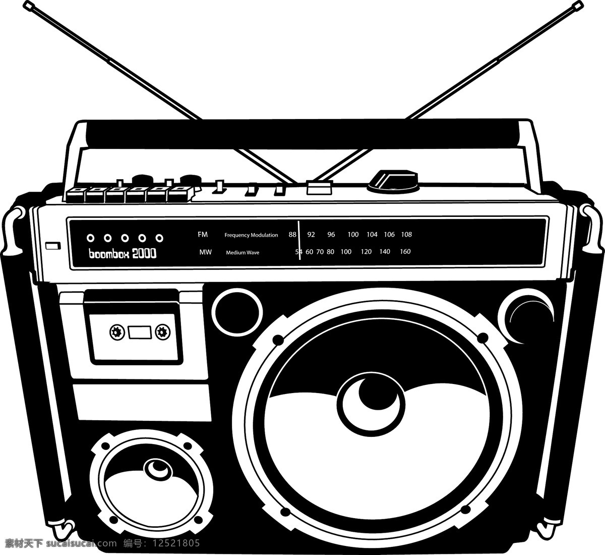 磁带 盒 怀旧 录音机 80年代 天线 怀旧的录音机 记录器 矢量 免费 矢量图 记录 载体 扬声器 其他矢量图