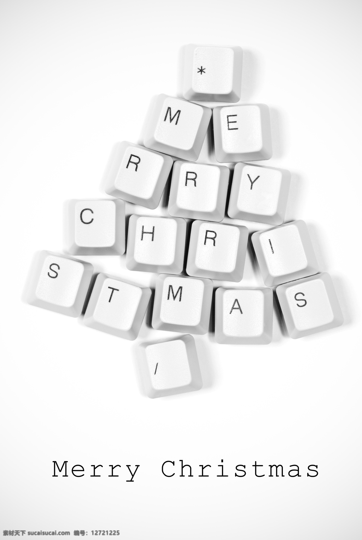 创意 圣诞树 键盘 按键 数码科技 创意图片 节日庆典 生活百科
