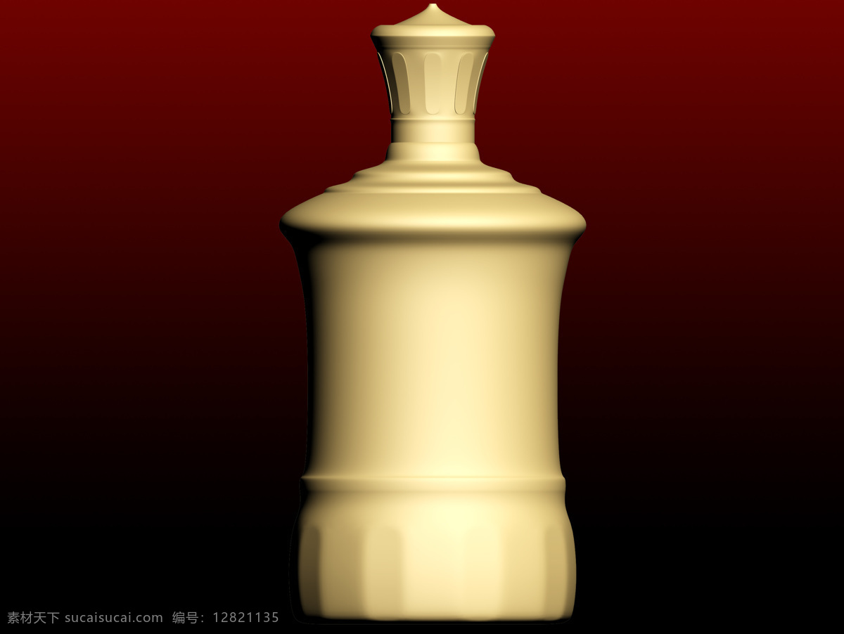 陶瓷瓶 陶瓷 瓶子 白酒瓶 3d作品 3d设计